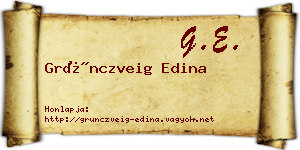 Grünczveig Edina névjegykártya